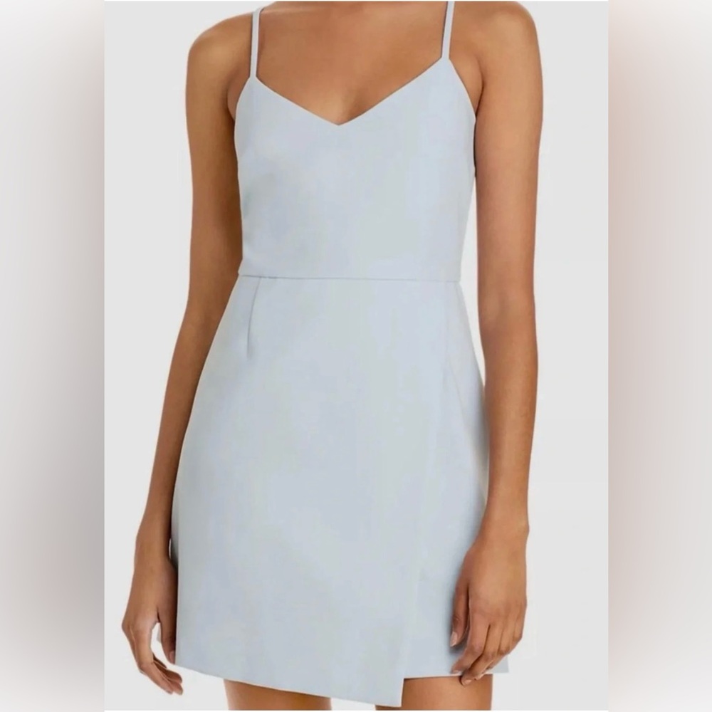 French Connection Light Blue Mini Dress with Spaghetti Straps